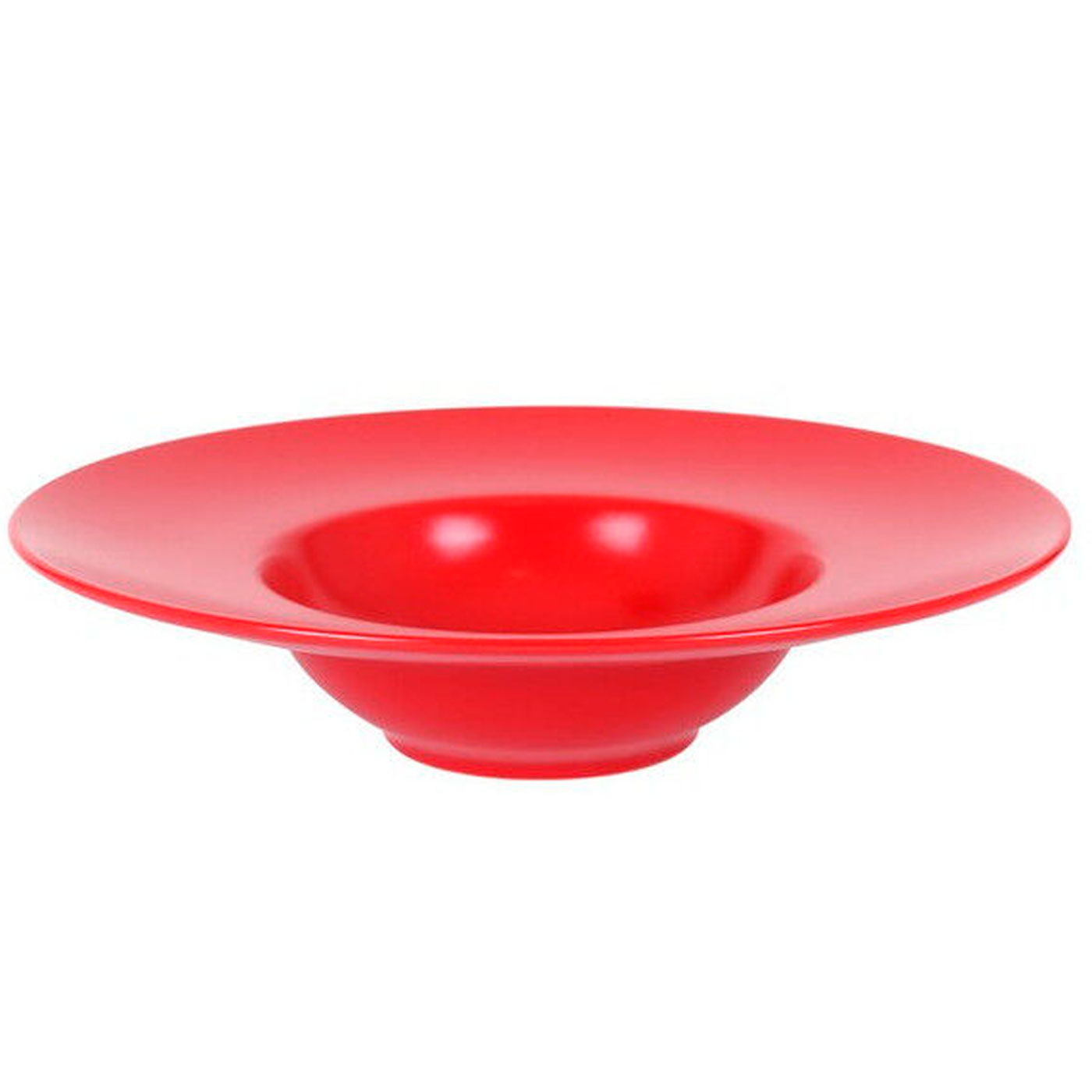 Plato redondo de cerámica para pasta Risotto, plato hondo, servir espaguetis, macarrones, ensalada, vajilla práctica y elegante, cocina (Rojo, 28 cm)