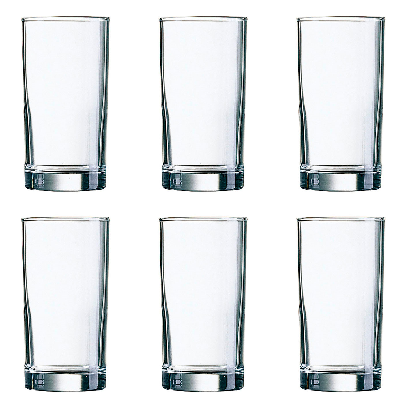 Arcoroc - Set de 6 vasos de cristal templado, modelo Princesa, extra-resistentes, base gruesa, servir licores, bebidas, fiestas (17 cl, 8,5 x 6,2 cm)