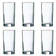 Arcoroc - Set de 6 vasos de cristal templado, modelo Princesa, extra-resistentes, base gruesa, servir licores, bebidas, fiestas (17 cl, 8,5 x 6,2 cm)