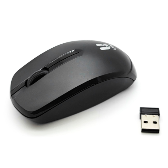 Ratón inalámbrico silencioso con receptor de usb 2.0, funciona con pila, alcance 10 metros, 1600 dpi, ordenador, portátil, pc, color negro