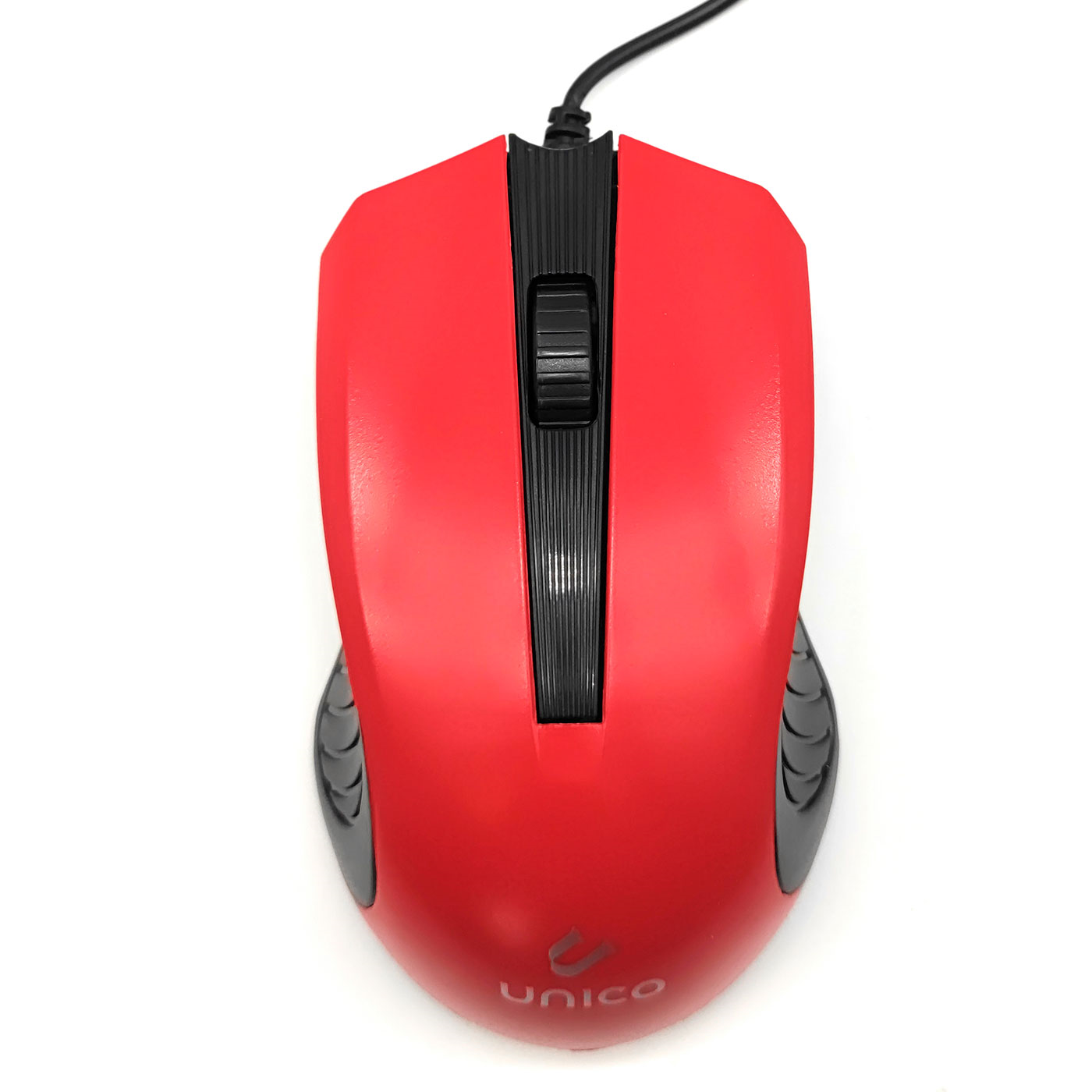 Ratón óptico, cable usb 2.0 plug and play, 1200 dpi, cable de 1,35 metros, diseño ergonómico, 3 botones, ordenador, portátil, pc, color rojo