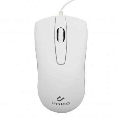 Ratón óptico con luz, cable usb 2.0, 800-1200 dpi, cable de 1,35 metros, diseño ergonómico, 3 botones, ordenador, portátil, pc, color blanco