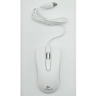 Ratón óptico con luz, cable usb 2.0, 800-1200 dpi, cable de 1,35 metros, diseño ergonómico, 3 botones, ordenador, portátil, pc, color blanco