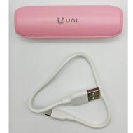 Batería externa rosa 2600 mAh, 1.0A, cable micro-USB, indicador carga LED, móvil, tablet, mp3, e-book, compatible con Xiaomi, Huawei, Samsung, Sony