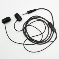 Auriculares estéreo de móvil con micrófono y cable de 1,2 m, conexión jack 3.5 mm, cascos compatibles con Xiaomi, Huawei, Samsung, Sony, negro