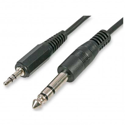 Cable de audio estéreo, jack 3,5 mm a 6,35 mm, macho a macho para guitarras, amplificadores, mesas de mezclas, home cinema, móviles, tablets (3 m)