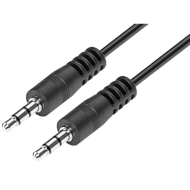 Cable de audio estéreo, mini jack 3,5 mm a mini jack 3,5 mm, macho a macho para tv, móvil, tablet, portátil, pc, altavoces, home cinema, mp3 (1,5 m)