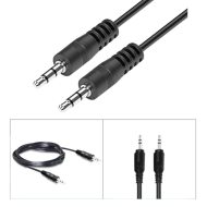 Cable de audio estéreo, mini jack 3,5 mm a mini jack 3,5 mm, macho a macho para tv, móvil, tablet, portátil, pc, altavoces, home cinema, mp3 (1,5 m)