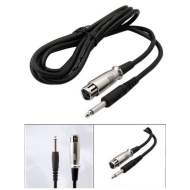 Cable de audio estéreo, conector jack TRS macho de 6,35 mm a XLR macho para micrófonos, altavoces, dj, mesas de mezclas, consolas de audio de estudio (5 m)