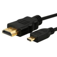 Cable micro HDMI a HDMI, alta velocidad y calidad de imagen para conectar tablets o cámaras a televisiones, proyectores (Negro, 1,5 m)