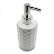 Dispensador de Jabon con una capacidad de 260ml, tamaño 18 x 7 x 7 cm, color blanco