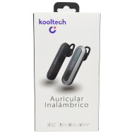 Kooltech - Auricular inalámbrico con bluetooth, manos libres con micrófono, sonido estéreo, control de voz, LED, batería larga duración, llamadas trabajo, color aleatorio