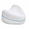 Almohada para piernas ideal para el estrés, columna, cuerpo, de poliéster viscoelástica, Tamaño 13,5 x 23 x 26 cm, Color Blanco