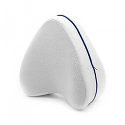 Almohada para piernas ideal para el estrés, columna, cuerpo, de poliéster viscoelástica, Tamaño 13,5 x 23 x 26 cm, Color Blanco