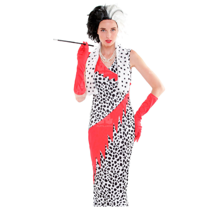 Disfraz de villana cruel, fibra sintética, incluye vestido, guantes y bufanda, accesorios no incluidos, carnaval, halloween, adu Disfraz de villana cruel, fibra sintética, incluye vestido, guantes y bufanda, accesorios no incluidos, carnaval, halloween, adu