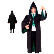 Disfraz de aprendiz de mago verde, fibra sintética, incluye túnica, accesorios no incluidos, carnaval, halloween, cosplay, adulto unisex, talla M