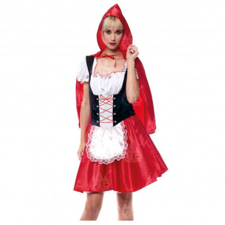 Disfraz de caperucita roja, fibra sintética, incluye vestido y capa, carnaval, halloween, cosplay, fiestas, adulto mujer, talla