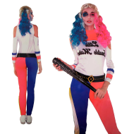 Disfraz chica problemática color rojo y azul tanto para jóvenes como para adulto para carnaval, halloween y celebraciones, talla L