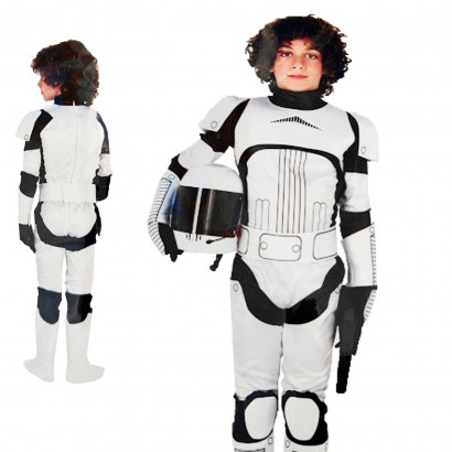 Disfraz soldado imperial de color blanco para niños de 10 a 12 años para las fiestas carnavales, fiestas, celebraciones.