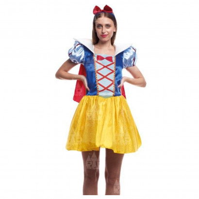 Disfraz snow princess, princesa de nieve, fibra sintética, incluye vestido, capa y diadema, carnaval, halloween, cosplay, adulto mujer, talla S