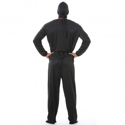 Disfraz de ninja de color negro para jóvenes y adultos para carnaval, halloween, celebraciones, Talla única