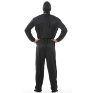 Disfraz de ninja de color negro para jóvenes y adultos para carnaval, halloween, celebraciones, Talla única