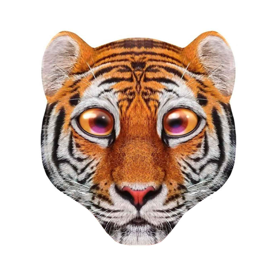 Careta de bebé tigre para niños para combinar con disfraces para carnaval, halloween y celebraciones. Tamaño: 37 x 33 x 3 cm