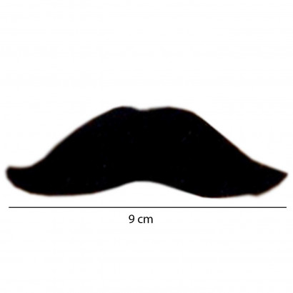 Bigote adhesivo de color negro de modelos aleatorios para jóvenes y adultos, complemento para carnaval, halloween y celebraciones. Tamaño: 6 x 9 x 0,2 cm