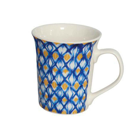 Taza cerámica con asa, tazón desayuno, café, infusiones, diseño clásico, resistente y duradera, apta para lavavajillas y microondas. 342 ml. 9 x 12 x 10,5  cm, diseño aleatorio