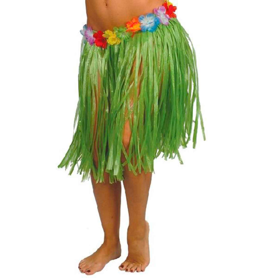 Falda hawaiana a tiras color aleatorio para los infantes de la casa para carnaval, halloween, fiestas, celebraciones. 60 cm