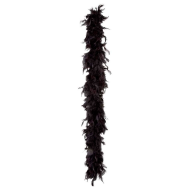 Boa de plumas de color negro para jóvenes y adultos, complemento para carnaval, halloween, fiestas, celebraciones. Longitud: 180 cm