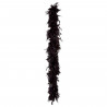 Tradineur - Boa de plumas de color negro para jóvenes y adultos, complemento para carnaval, halloween, fiestas, celebraciones. L
