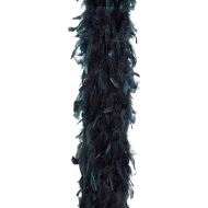 Boa de plumas de color negro para jóvenes y adultos, complemento para carnaval, halloween, fiestas, celebraciones. Longitud: 180 cm