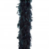 Tradineur - Boa de plumas de color negro para jóvenes y adultos, complemento para carnaval, halloween, fiestas, celebraciones. L
