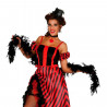 Tradineur - Boa de plumas de color negro para jóvenes y adultos, complemento para carnaval, halloween, fiestas, celebraciones. L