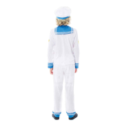 Disfraz marinero color blanco con detalles azules de 3 - 4 años para las fiestas carnavales, fiestas, celebraciones.