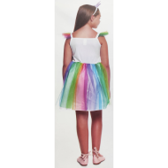 Disfraz de unicornio infantil, fibra sintética, incluye vestido y diadema, carnaval, halloween, cosplay, fiestas, niñas (3-4 años)