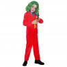 Disfraz mad clown infantil, payaso loco, fibra sintética, incluye chaqueta, pantalón y corbata, carnaval, halloween, cosplay, ni