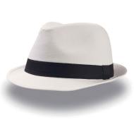 sombrero fedora de color blanco para jóvenes y adultos para carnaval, halloween, fiestas y celebraciones. 15 x 23 x 28 cm