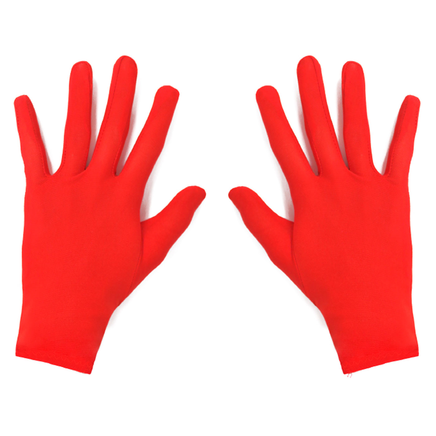 Guantes cortos de poliéster para disfraz, accesorio de carnaval, halloween, cosplay, fiestas, cumpleaños (Rojo, adulto, talla única)