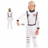 Disfraz de astronauta infantil, fibra sintética, incluye mono y arnés, carnaval, halloween, cosplay, fiestas, niños, blanco (3-4