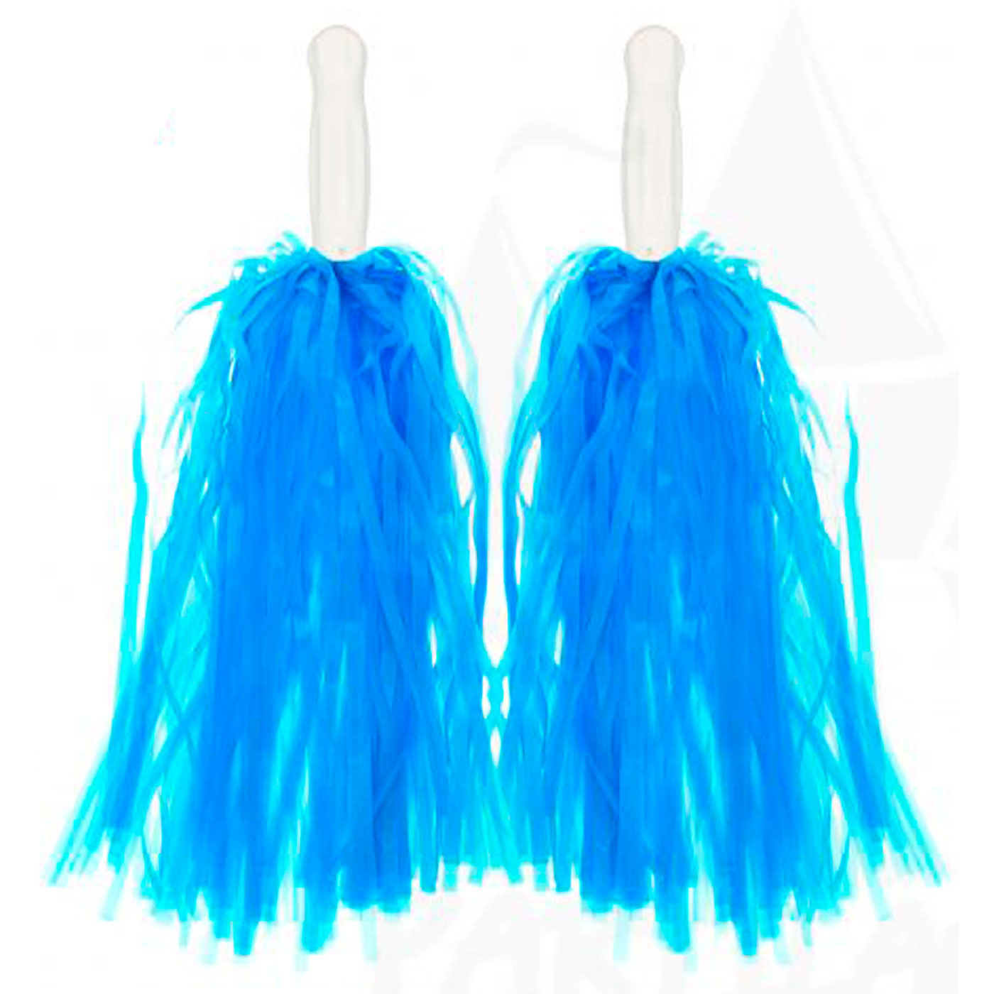 Pompones de animadora, plástico, deporte, complemento de disfraz, carnaval, halloween, cosplay, fiesta, baile, adulto, 34 cm, azul