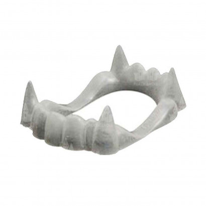 Dientes de vampiro color blanco para jóvenes y adulto, complementos para carnaval, halloween y celebraciones. 2 x 4 x 6,5 cm