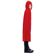 Capa de punto infantil con capucha, accesorio disfraz de vampiro, superhéroe, carnaval, halloween, cosplay, fiestas, niños, talla única, 90 cm, rojo