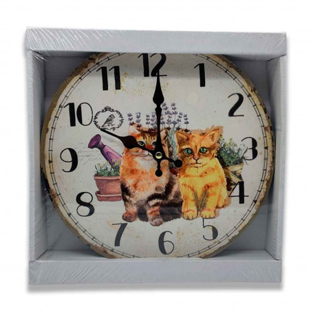 Reloj de madera con números redondos, diseño clásico, funcionamiento a pilas, decoración del hogar, cocina, salón, dormitorio, 2