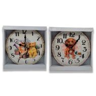 Reloj de madera con números redondo, diseño clásico, funcionamiento a pilas, decoración del hogar, cocina, salón, dormitorio, 25 cm de diámetro, color aleatorio