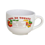 Taza jumbo de cerámica surtido , tazón desayuno, café, infusiones, diseño clásico, resistente y duradera, apta para lavavajillas y microondas. 450 ml. 11 x 14 x 9 cm