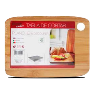 Tabla para corta carne y verdura madera bambú para la encimera de cocina, trabajo, hogar, familia. 1 x 15 x 20 cm