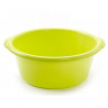 Tradineur - Barreño redondo de plástico con asas, cubo multiusos, recipiente, limpieza, ligero y resistente, labores del hogar,