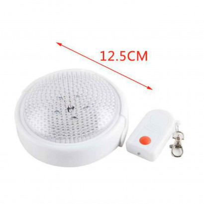 Lámpara LED con mando a control remoto, pilas no incluidas, alcance de 30 m, adaptable a cualquier superficie, diámetro de 12,5 cm